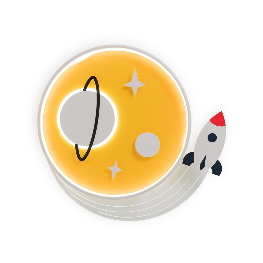 Brilagi - Candeeiro de tecto infantil STARSHIP LED/64W/230V 3000/4500/6000K amarelo