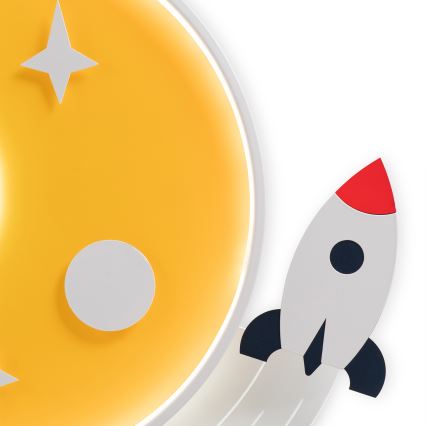 Brilagi - Candeeiro de tecto infantil STARSHIP LED/64W/230V 3000/4500/6000K amarelo