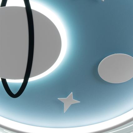 Brilagi - Candeeiro de teto LED infantil STARSHIP LED/64W/230V 3000/4500/6000K azul