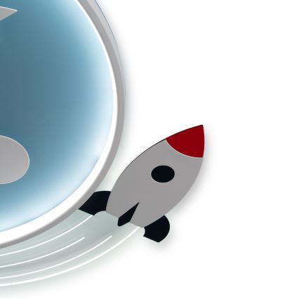 Brilagi - Candeeiro de teto LED infantil STARSHIP LED/64W/230V 3000/4500/6000K azul