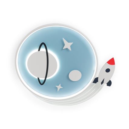 Brilagi - Candeeiro de teto LED infantil STARSHIP LED/64W/230V 3000/4500/6000K azul