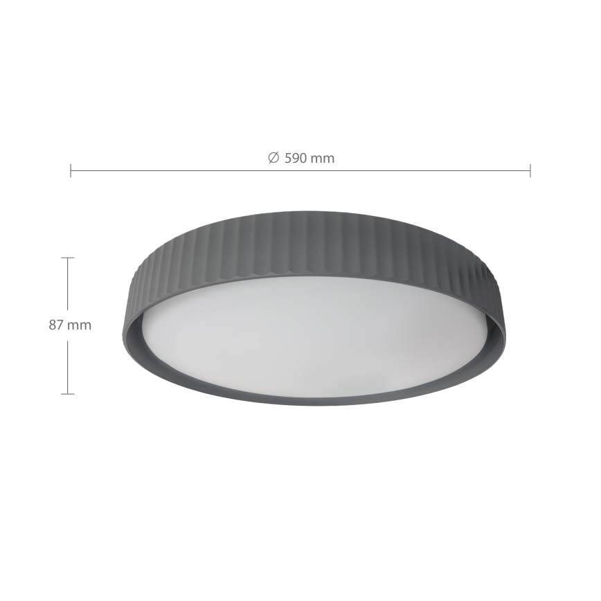 Brilagi - Luminária de tecto LED dimerizável LUCIA LED/60W/230V 3000-6500K diâmetro 59 cm cinzenta + controlo remoto