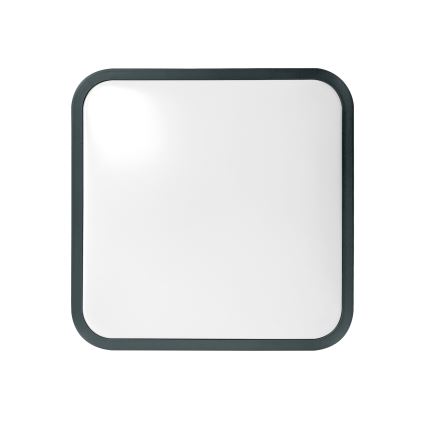 Brilagi - Candeeiro de tecto LED para casa de banho com sensor ZENNA LED/18W/230V 28,5x28,5 cm IP44 antracite + controlo remoto