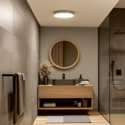 Brilagi - Candeeiro de tecto LED para casa de banho POOL LED/36W/230V 3000/4000/5500K Ø 40 cm IP54 acabamento em latão