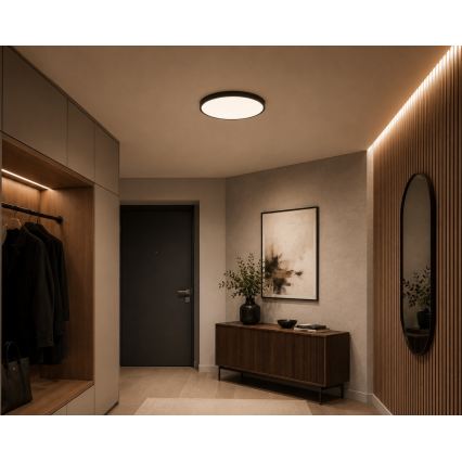 BRILAGI - Candeeiro de tecto LED para casa de banho ZENNA LED/18W/230V Ø 29,5 cm IP44 antracite