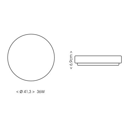 BRILAGI - Luminária de tecto LED para casa de banho com sensor ZENNA LED/36W/230V diâmetro 41,3 cm IP44 preta + controlo remoto