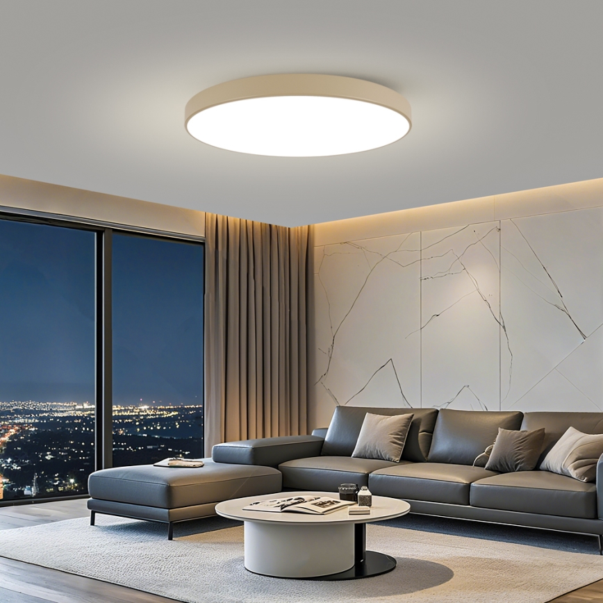 Brilagi - Candeeiro de tecto LED POOL LED/128W/230V 3000/4000/6000K diâmetro 100 cm bege