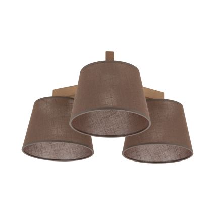 BRILAGI - LED candeeiro de tecto sobreposto LATTE SABIA 3xE27/15W/230V pinho/castanho