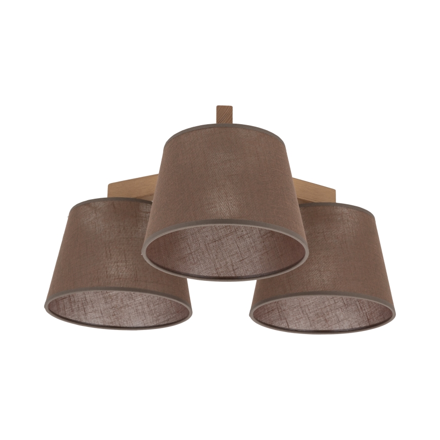 BRILAGI - LED candeeiro de tecto sobreposto LATTE SABIA 3xE27/15W/230V pinho/castanho