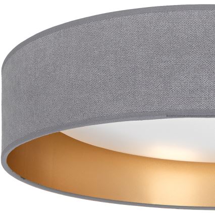 Brilagi - Candeeiro de tecto LED VELVET SIMPLE LED/24W/230V 4000K diâmetro 45 cm cinzento/dourado