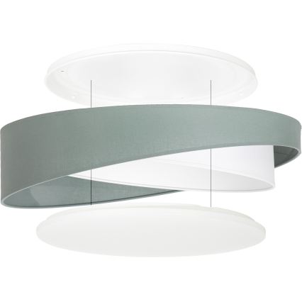 BRILAGI - Candeeiro de teto LED VELVET TWIST LED/24W/230V 4000K Ø 55 cm verde/branco