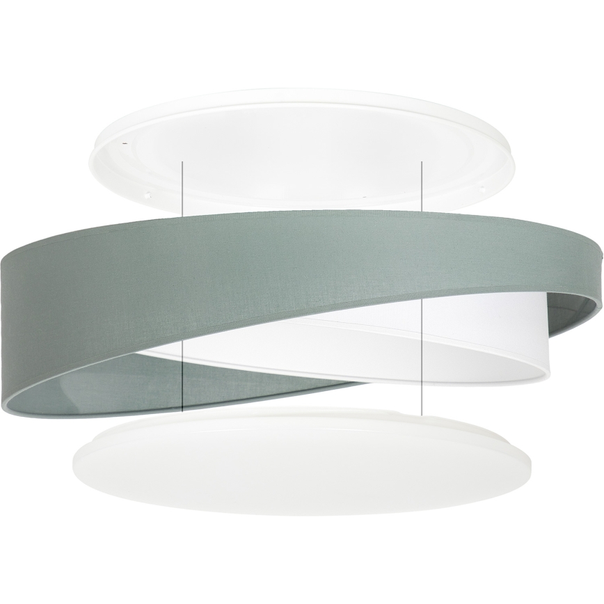 BRILAGI - Candeeiro de teto LED VELVET TWIST LED/24W/230V 4000K Ø 55 cm verde/branco