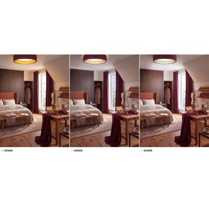 BRILAGI - Candeeiro de teto LED VELVET VARI LED/24W/230V 3000/4000/6500K Ø 45 cm bordô/dourado