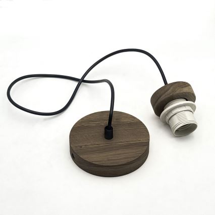 Brilagi - LED Candeeiro de teto suspenso ANTHONY 1xE27/60W/230V carvalho nogueira/branco