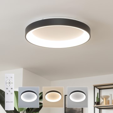 Brilagi - LED Candeeiro de teto dimerizável FALCON II LED/99W/230V 3000–6500K Ø 60 cm preto + comando remoto
