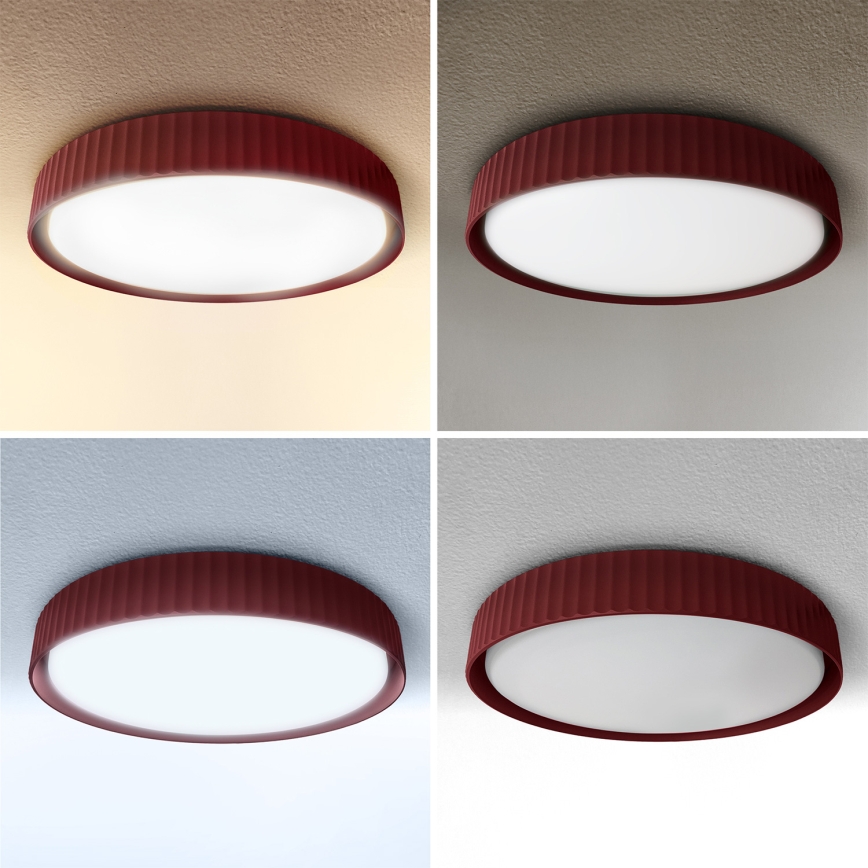 Brilagi - Candeeiro de tecto LED dimerizável LUCIA LED/48W/230V 3000-6500K Ø 41 cm vermelho + controlo remoto