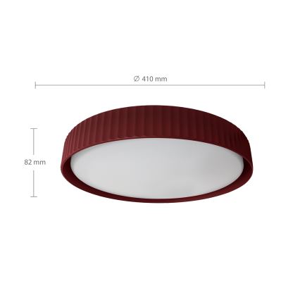 Brilagi - Candeeiro de tecto LED dimerizável LUCIA LED/48W/230V 3000-6500K Ø 41 cm vermelho + controlo remoto