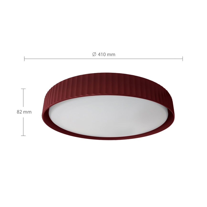 Brilagi - Candeeiro de tecto LED dimerizável LUCIA LED/48W/230V 3000-6500K Ø 41 cm vermelho + controlo remoto