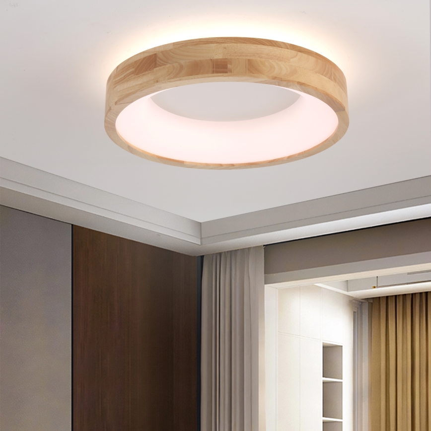 Brilagi - Luminária de teto LED FALCON WOOD LED/30W/230V 3000/4000/6000K Ø 45 cm acabamento em madeira