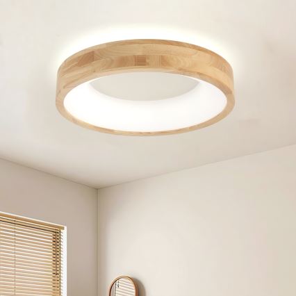 Brilagi - Luminária de teto LED FALCON WOOD LED/30W/230V 3000/4000/6000K Ø 45 cm acabamento em madeira