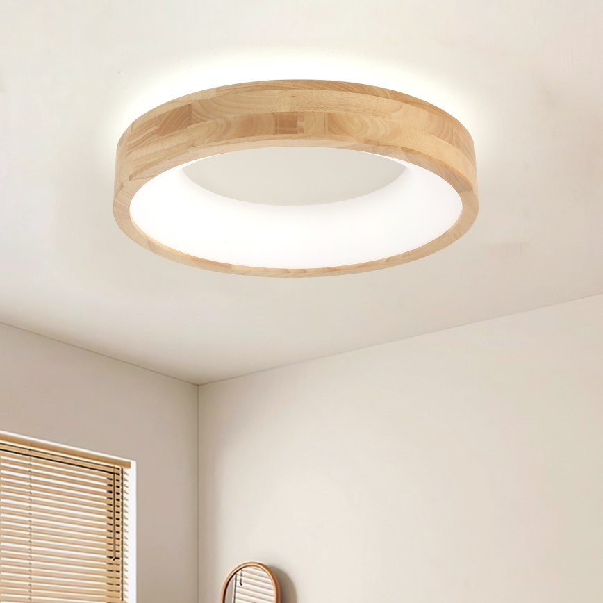 Brilagi - Luminária de teto LED FALCON WOOD LED/30W/230V 3000/4000/6000K Ø 45 cm acabamento em madeira