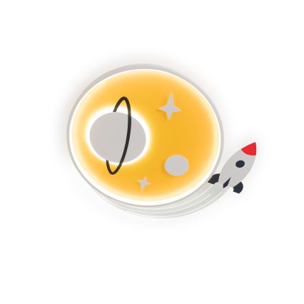 Brilagi -LED Candeeiro de teto infantil STARSHIP LED/64W/230V 3000/4500K amarelo