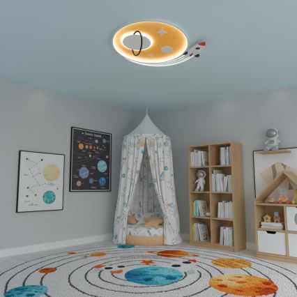 Brilagi -LED Candeeiro de teto infantil STARSHIP LED/64W/230V 3000/4500K amarelo