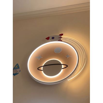 Brilagi -LED Candeeiro de teto infantil STARSHIP LED/64W/230V 3000/4500K amarelo