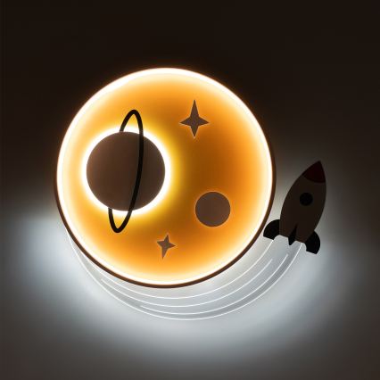 Brilagi -LED Candeeiro de teto infantil STARSHIP LED/64W/230V 3000/4500K amarelo