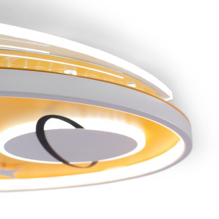 Brilagi -LED Candeeiro de teto infantil STARSHIP LED/64W/230V 3000/4500K amarelo