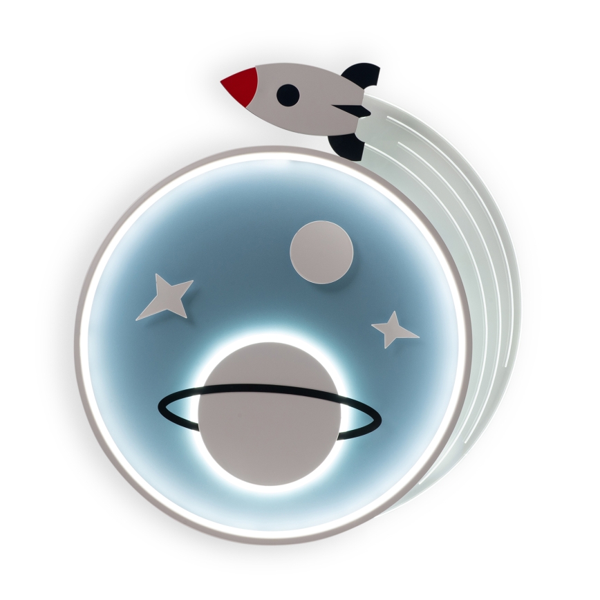 Brilagi -LED Candeeiro de teto infantil STARSHIP LED/64W/230V 3000/4500K azul