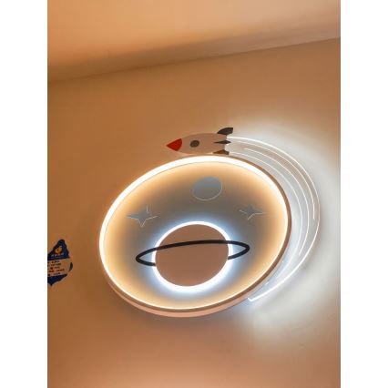 Brilagi -LED Candeeiro de teto infantil STARSHIP LED/64W/230V 3000/4500K azul