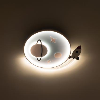 Brilagi -LED Candeeiro de teto infantil STARSHIP LED/64W/230V 3000/4500K azul
