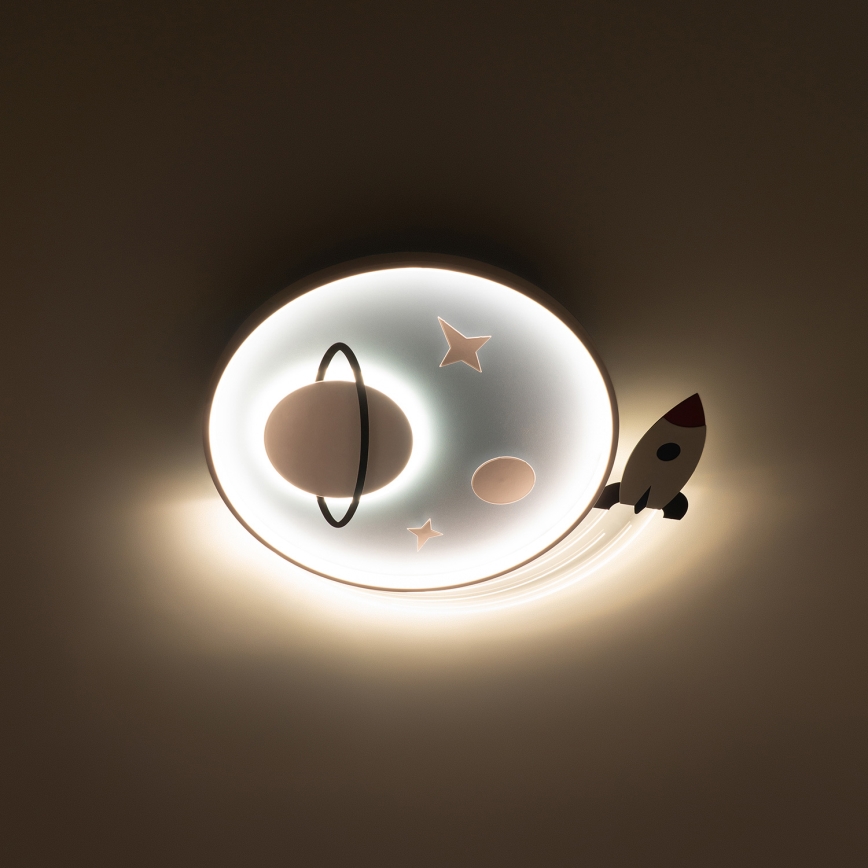 Brilagi -LED Candeeiro de teto infantil STARSHIP LED/64W/230V 3000/4500K azul