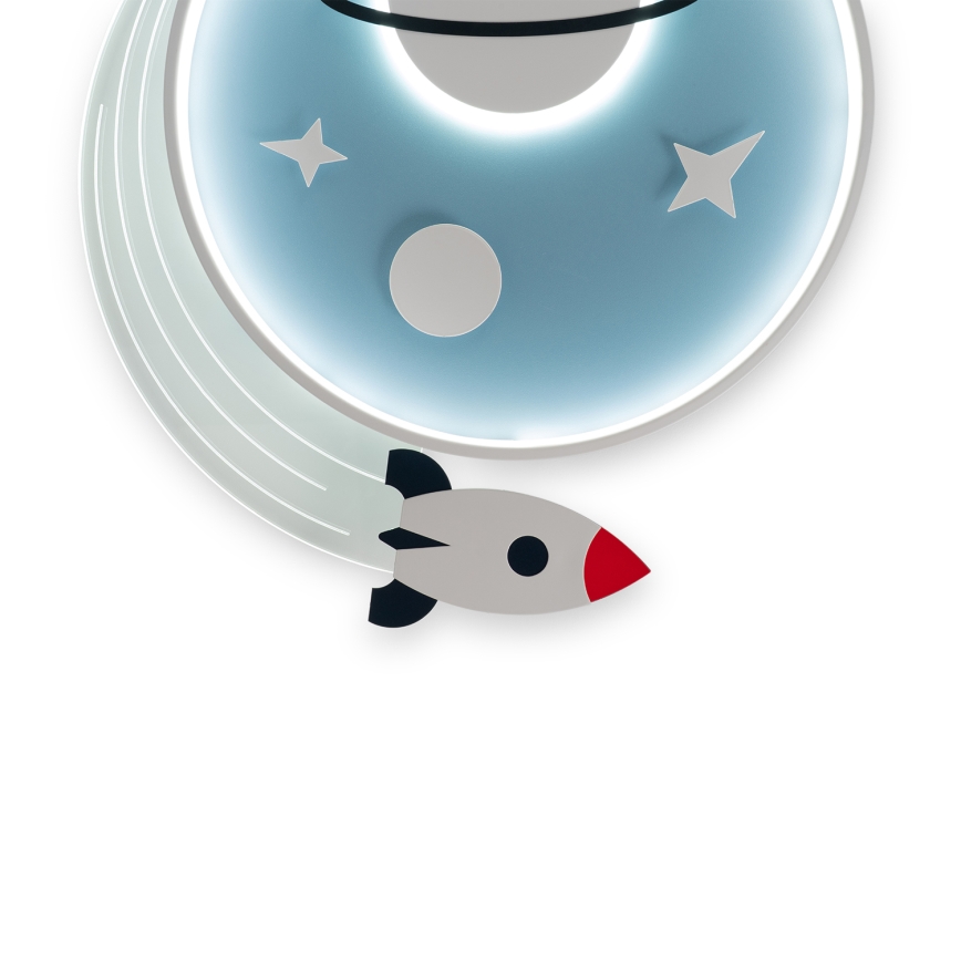 Brilagi -LED Candeeiro de teto infantil STARSHIP LED/64W/230V 3000/4500K azul
