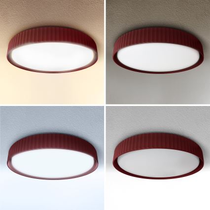 Brilagi - Candeeiro de tecto LED regulável LUCIA LED/60W/230V 3000-6500K diâmetro 59 cm vermelho + controlo remoto