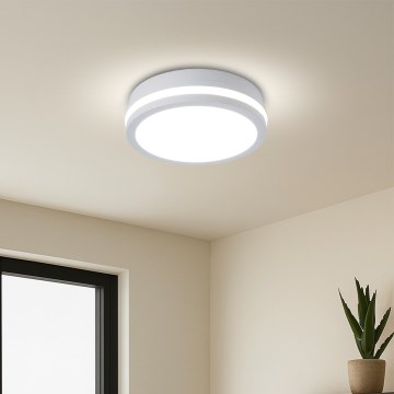 Brilagi - LED Candeeiro de teto para exterior BENE LED/18W/230V Ø 21,5 cm branco IP54
