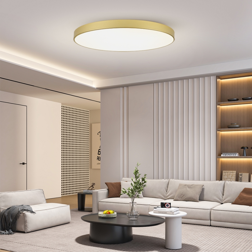 Brilagi - Luminária de teto LED POOL LED/180W/230V 3000/4500/6000K Ø 120 cm dourada