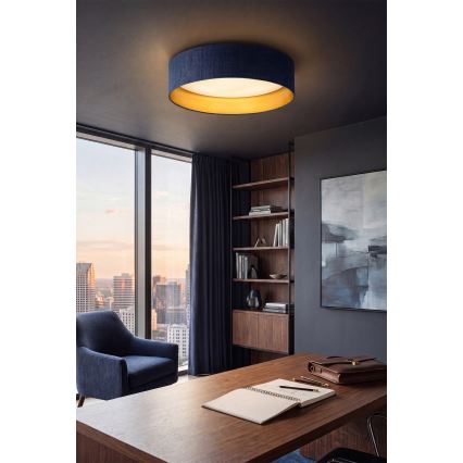 Brilagi - Candeeiro de teto LED VELVET SIMPLE LED/24W/230V 3000K Ø45 cm azul/dourado