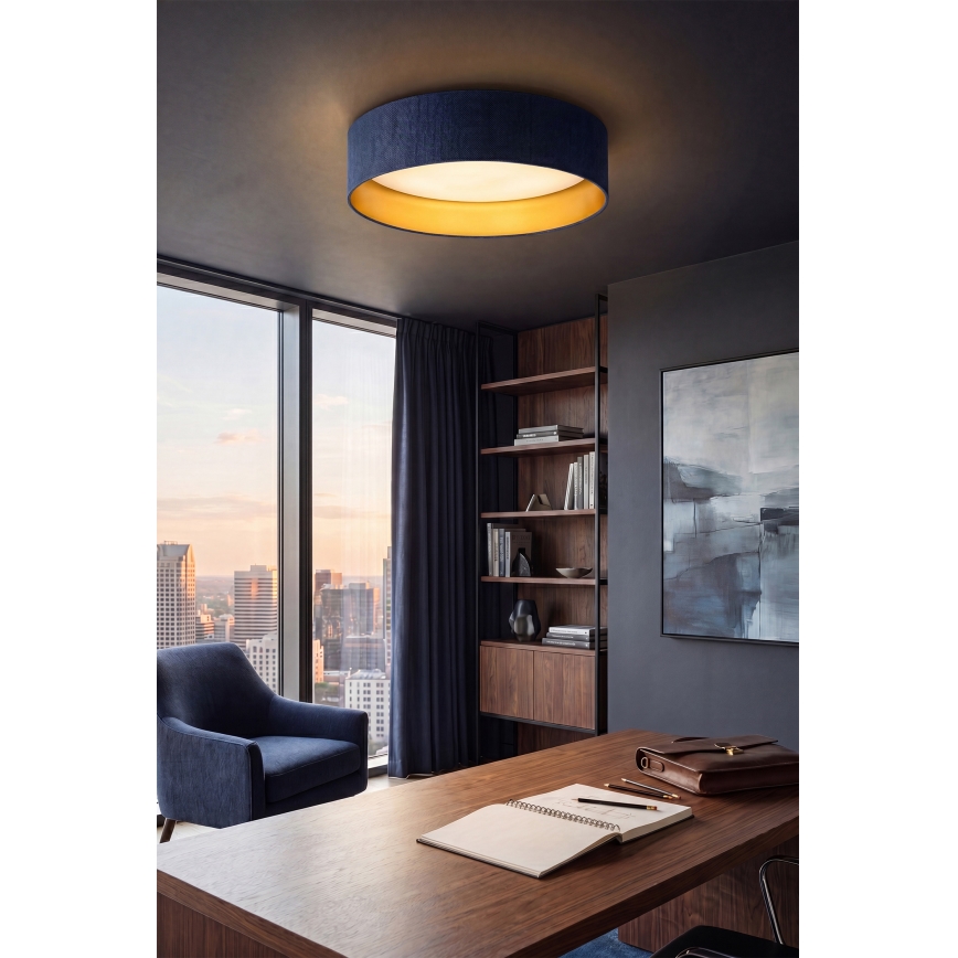 Brilagi - Candeeiro de teto LED VELVET SIMPLE LED/24W/230V 3000K Ø45 cm azul/dourado