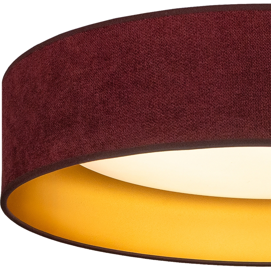 Brilagi - Candeeiro de tecto LED VELVET SIMPLE LED/24W/230V 3000K Ø 45 cm bordô/dourado