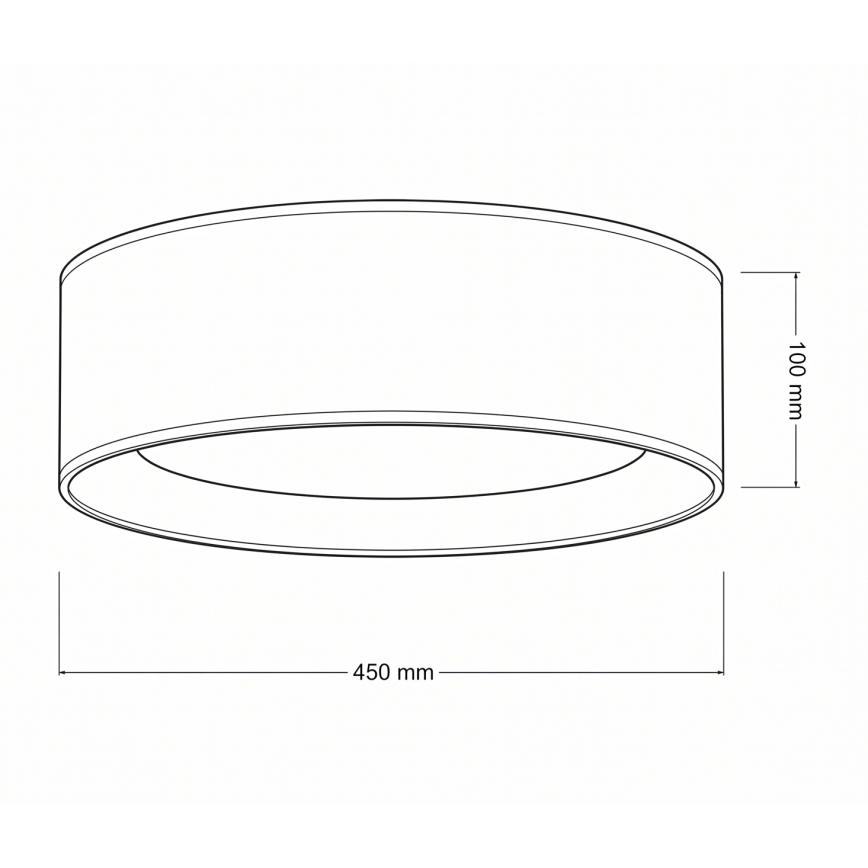 Brilagi - Candeeiro de tecto LED VELVET SIMPLE, 24 W, 230 V, 3000 K, Ø 45 cm, branco / padrão floral
