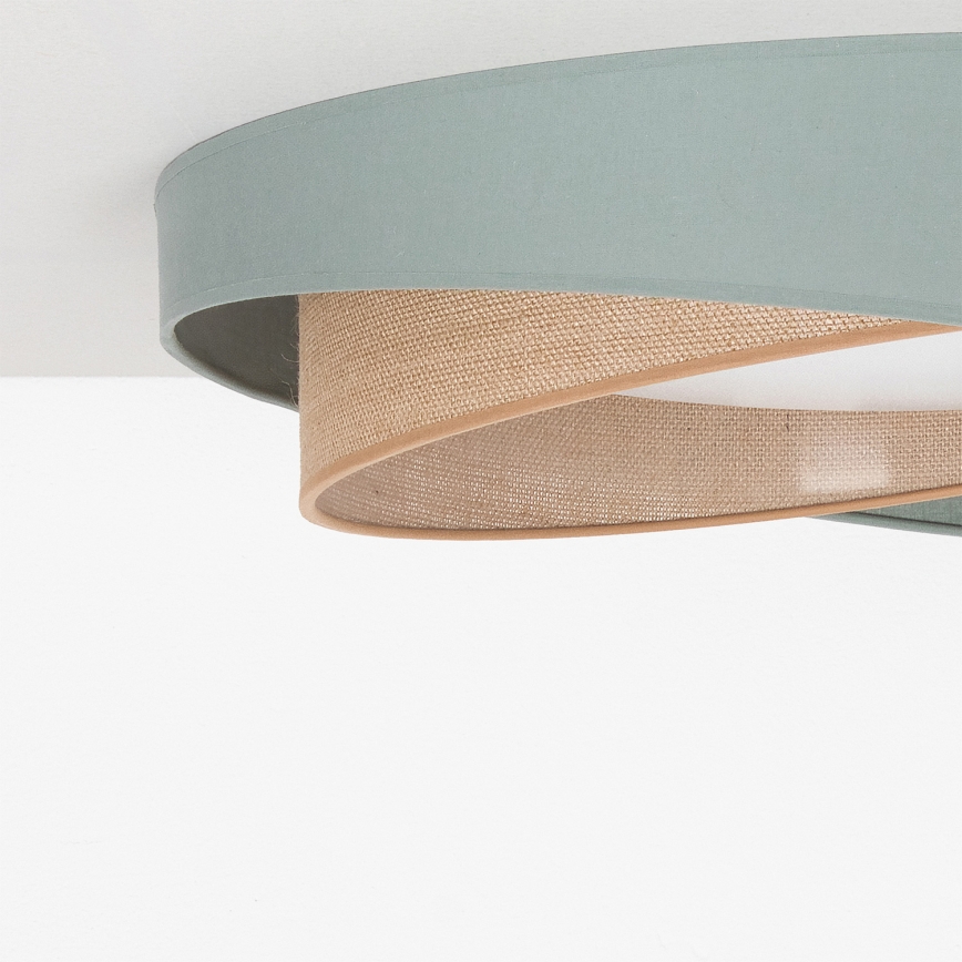 BRILAGI - Candeeiro de tecto LED VELVET TWIST LED/24W/230V 4000K Ø 55 cm verde/bege