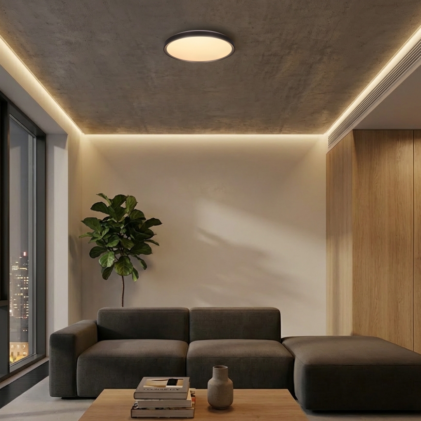 Brilagi - Candeeiro de teto LED dimerizável FANCIA LED/48W/230V 3000-6500K Ø 39 cm prateado + comando remoto
