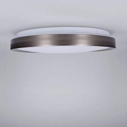 Brilagi - Candeeiro de teto LED dimerizável FANCIA LED/48W/230V 3000-6500K Ø 39 cm prateado + comando remoto