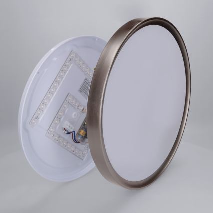 Brilagi - Candeeiro de teto LED dimerizável FANCIA LED/48W/230V 3000-6500K Ø 39 cm prateado + comando remoto