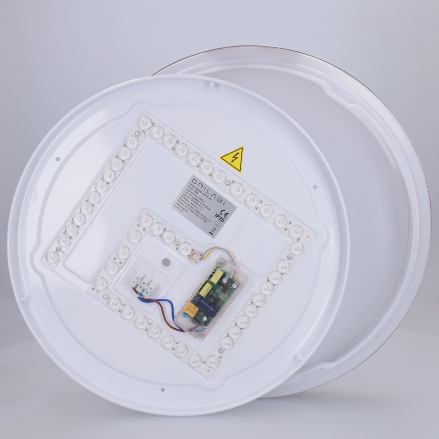 Brilagi - Candeeiro de teto LED dimerizável FANCIA LED/48W/230V 3000-6500K Ø 39 cm prateado + comando remoto