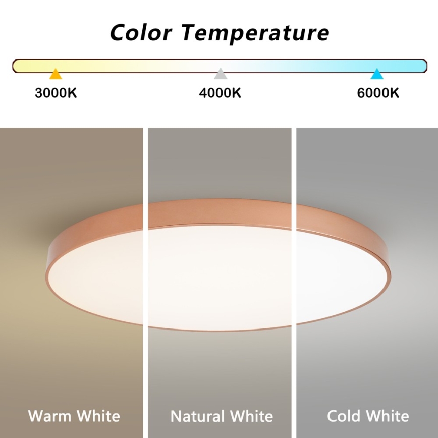 BRILAGI - Candeeiro de tecto LED dimerizável POOL SMART LED/128W/230V 100 cm 3000-6000K Wi-Fi Tuya bronze + controlo remoto