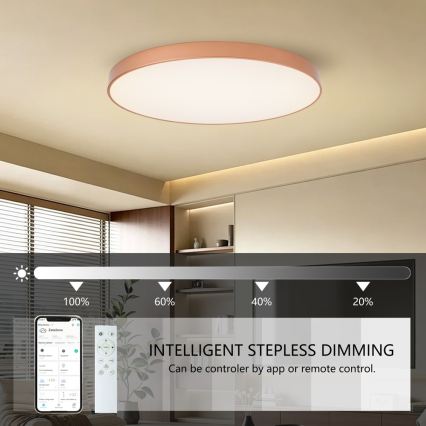 BRILAGI - Candeeiro de tecto LED dimerizável POOL SMART LED/128W/230V 100 cm 3000-6000K Wi-Fi Tuya bronze + controlo remoto
