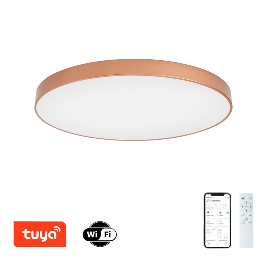 BRILAGI - Candeeiro de tecto LED dimerizável POOL SMART LED/128W/230V 100 cm 3000-6000K Wi-Fi Tuya bronze + controlo remoto
